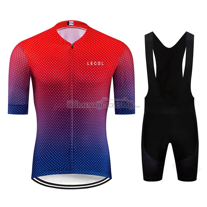 Abbigliamento Ciclismo Le Col Manica Corta 2020 Rosso Blu